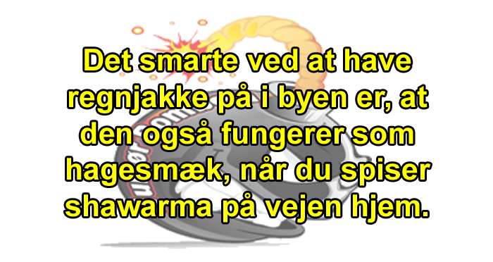 Det smarte ved at have regnjakke på i byen er