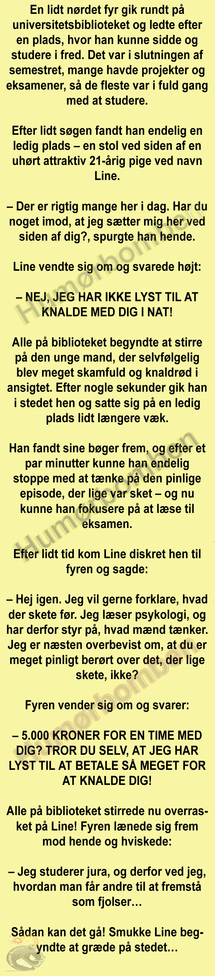 En lidt nørdet fyr gik rundt på universitetsbiblioteket