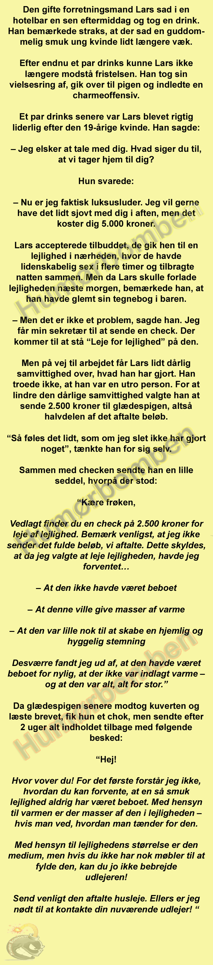 Den gifte forretningsmand Lars sad i en hotelbar