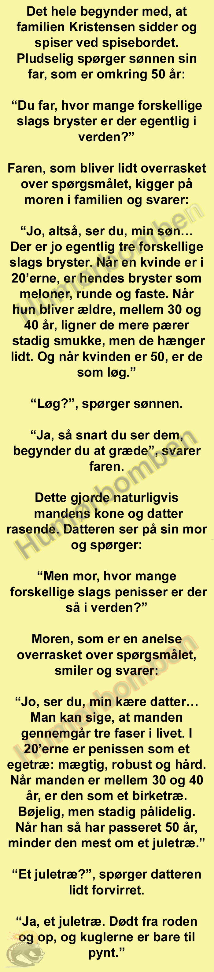 Det hele begynder med, at Kristensen sidder og spiser