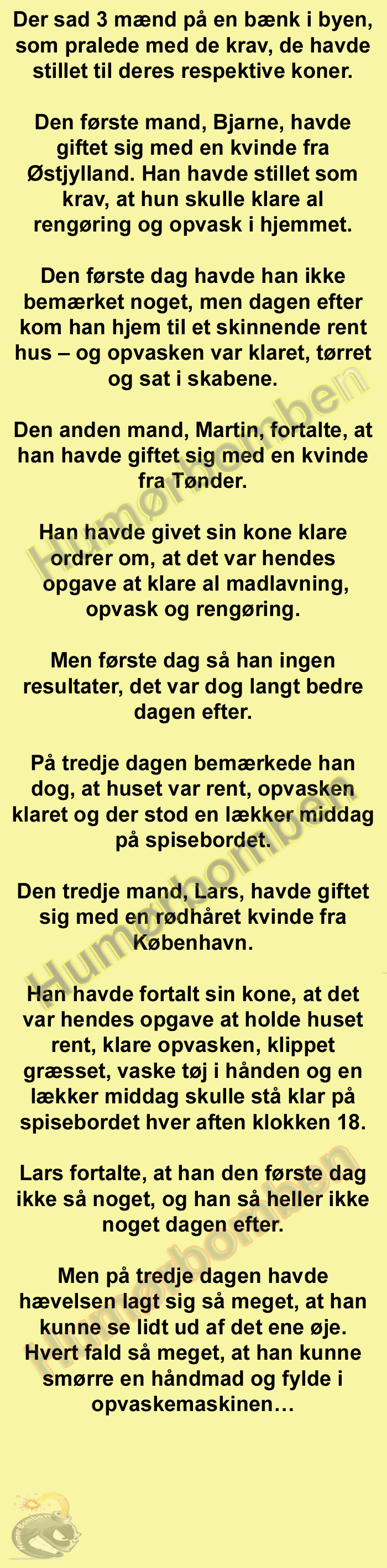 Der sad 3 mænd på en bænk i byen