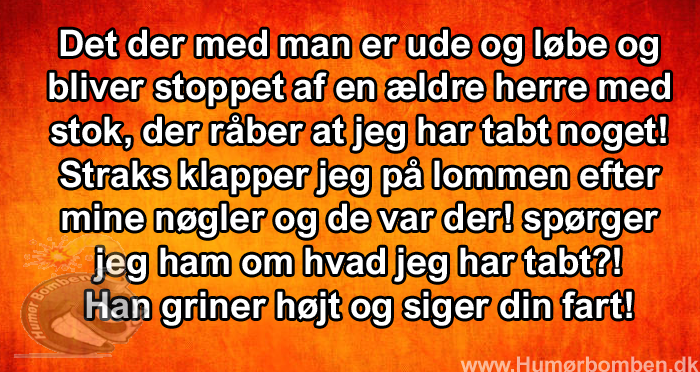 Det der med man er ude og løbe