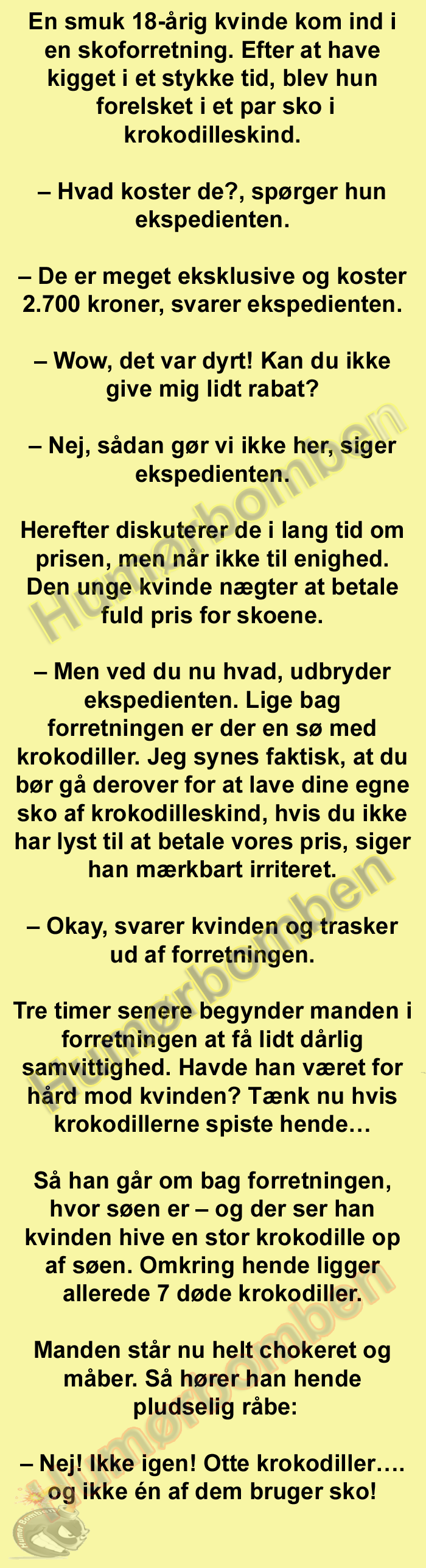 En smuk 18-årig kvinde kom ind i en skoforretning
