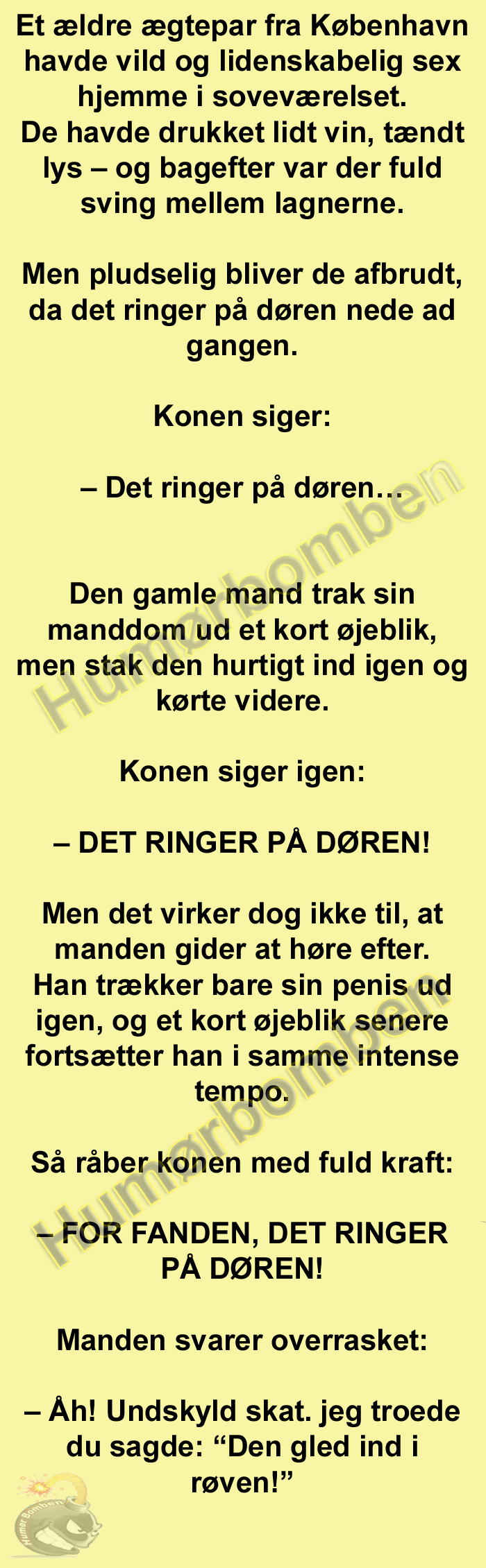Et ældre ægtepar fra København havde gang i lagnerne