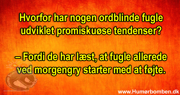 Hvorfor har nogen ordblinde fugle udviklet promiskuøse tendenser