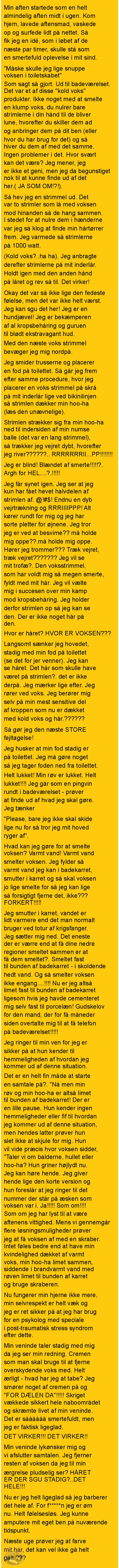 Min aften startede som en helt normal aften