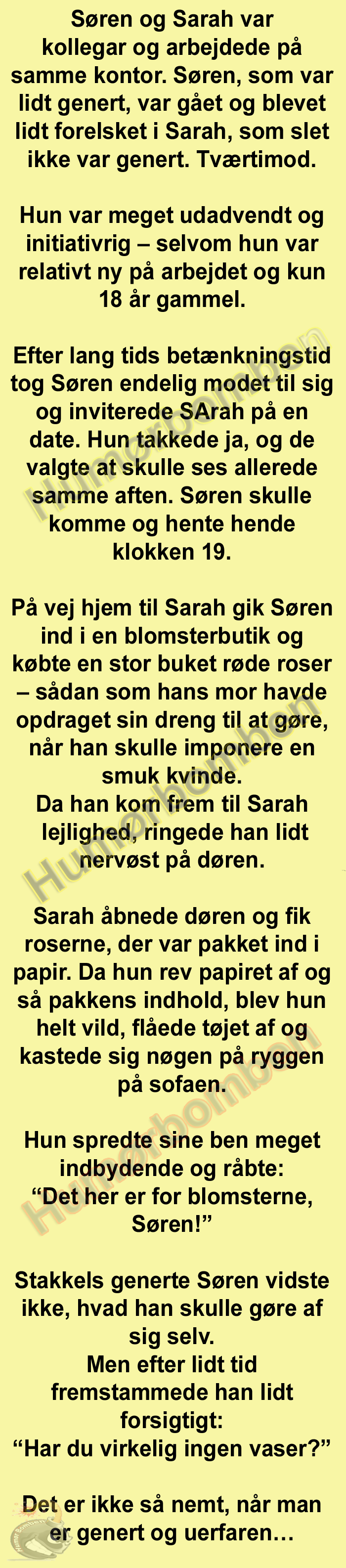 Søren og Sarah var kollega og arbejdede på samme kontor