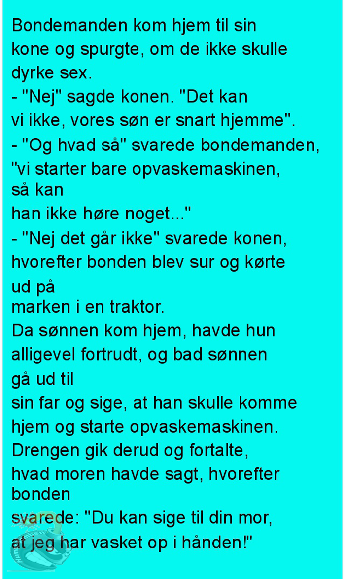 Bondemanden kom hjem til sin kone