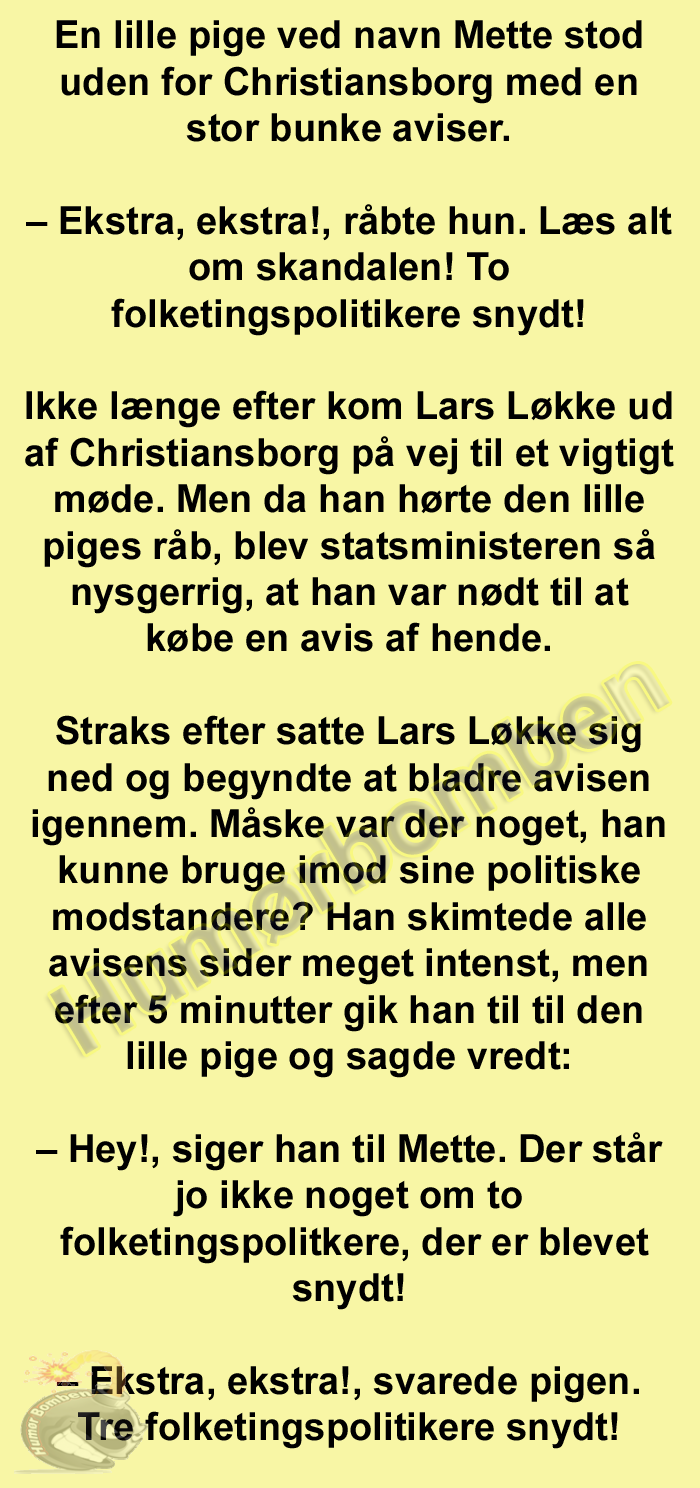 En lille pige ved navn Mette stod uden for Christiansborg