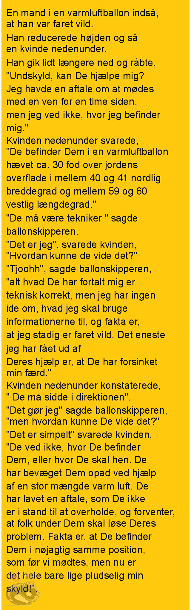 En mand i en luftballon