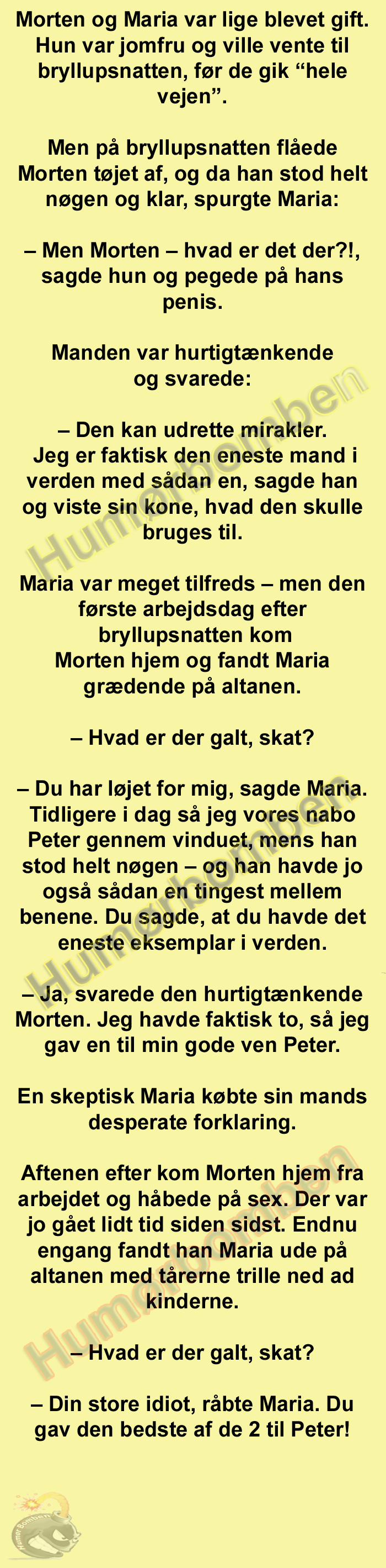 Morten og Maria var lige blevet gift
