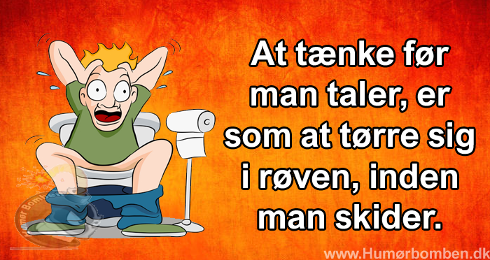 At tænke før man taler er som