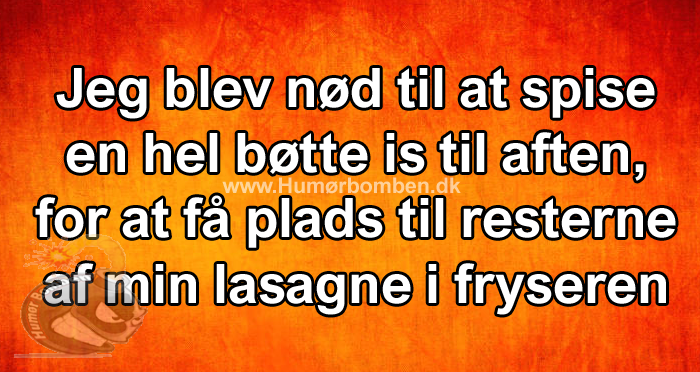 Jeg blev nød til at spise en hel bøtte is til aften