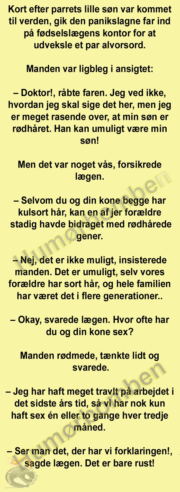 Kort efter parrets lille søn var kommet til verden