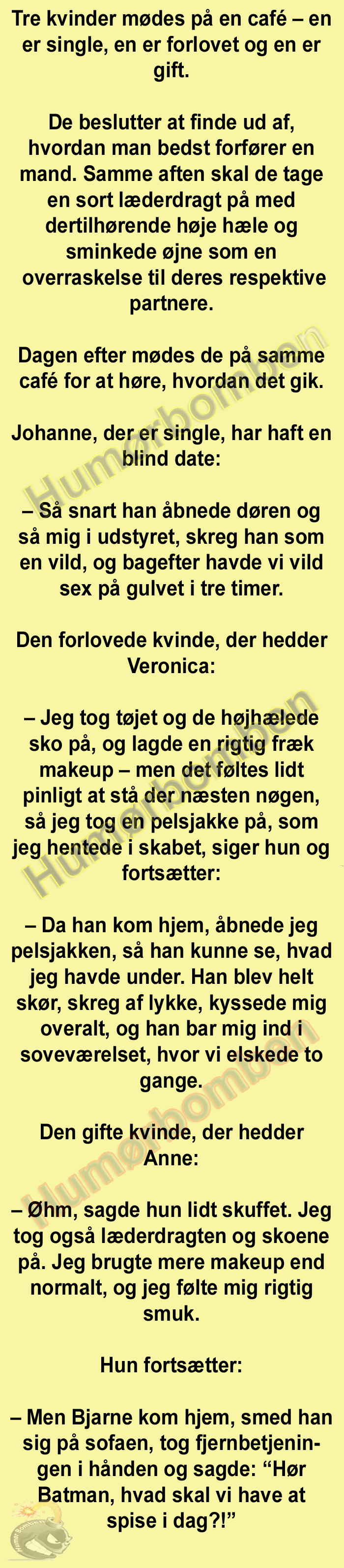 Tre kvinder mødes på en café – en er single, en er forlovet og en er gift