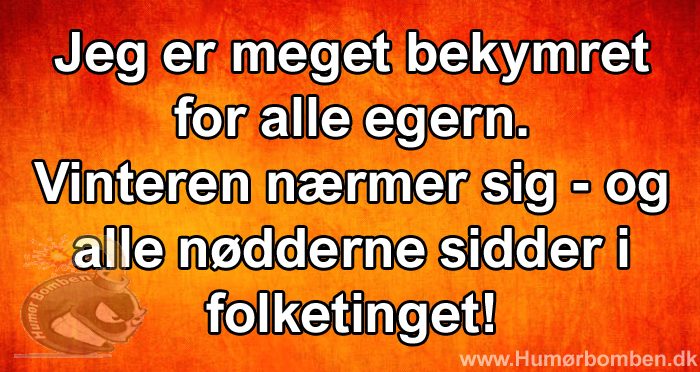 Jeg er meget bekymret for alle egern