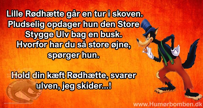 Lille Rødhætte går en tur i skoven