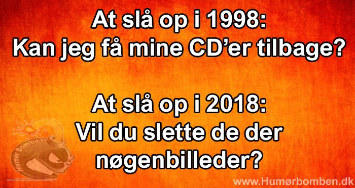 At slå op i 1998 vs slå op i 2018