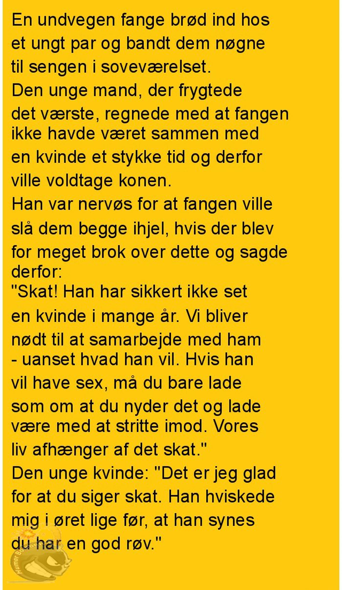 En undvegen fange brød ind