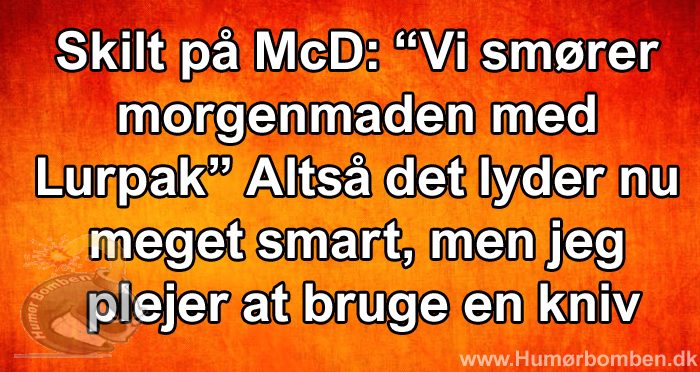 Skilt på McD