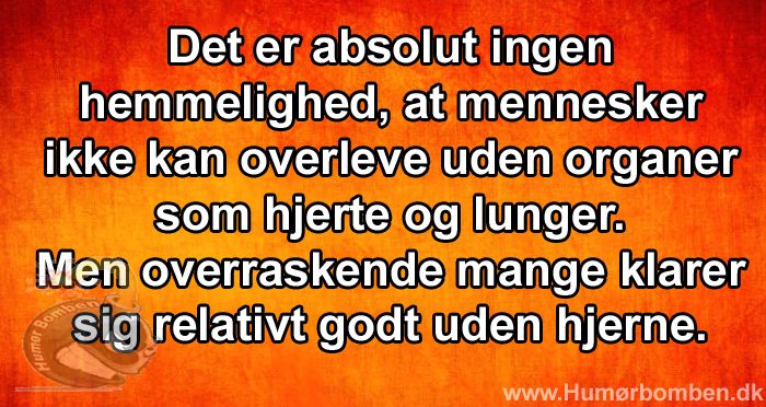 Det er absolut ingen hemmelighed