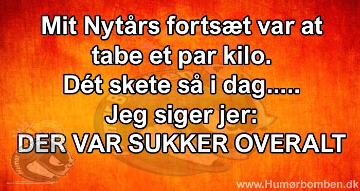 Mit Nytårs fortsæt var at tabe et par kilo
