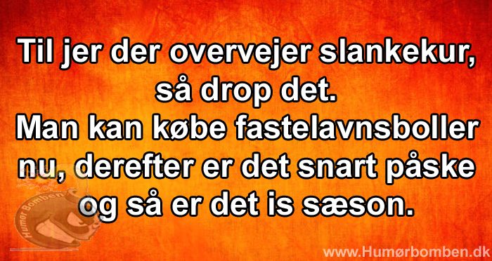 Til jer der overvejer slankekur