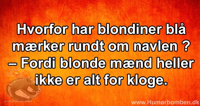 Hvorfor har blondiner blå mærker rundt om navlen