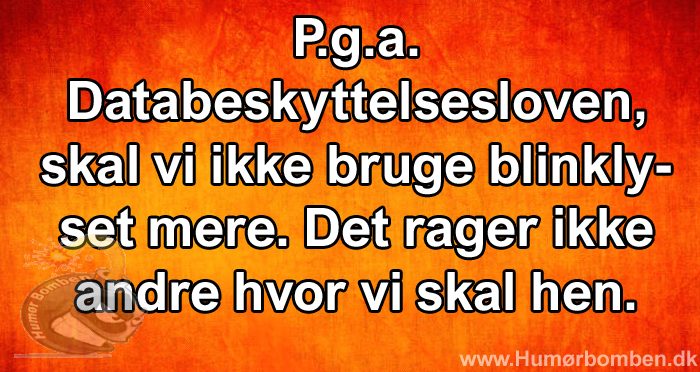 P.g.a. Databeskyttelsesloven