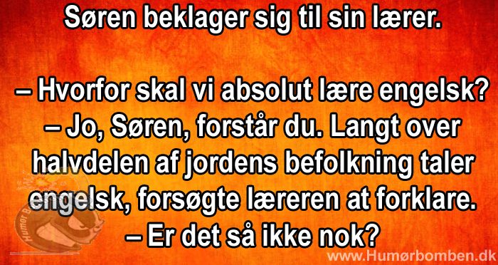 Søren beklager sig til sin lærer