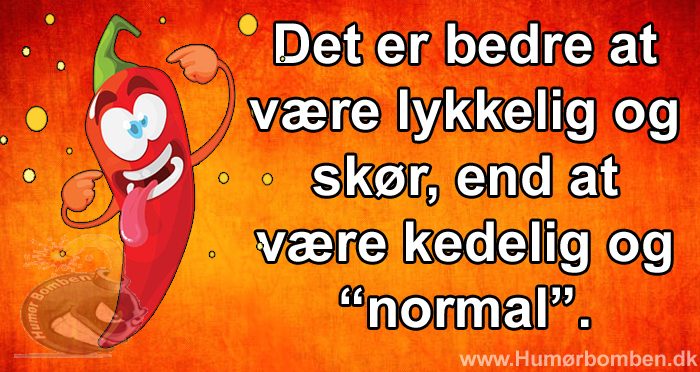 Det er bedre at være lykkelig og skør