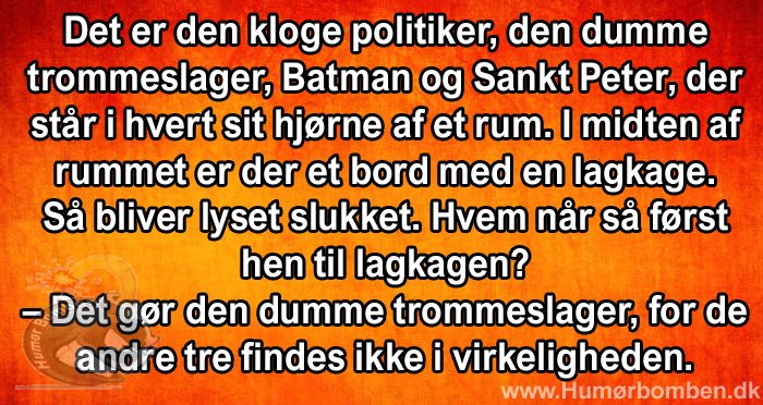 Det er den kloge politiker