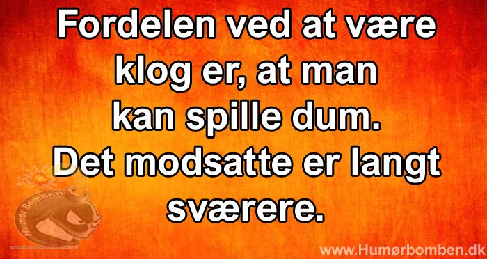 Fordelen ved at være klog