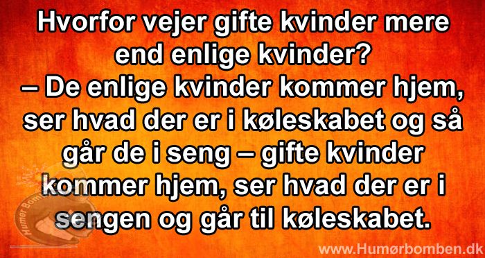 Hvorfor vejer gifte kvinder mere end enlige kvinder