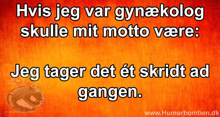 Jeg tager det ét skridt ad gangen