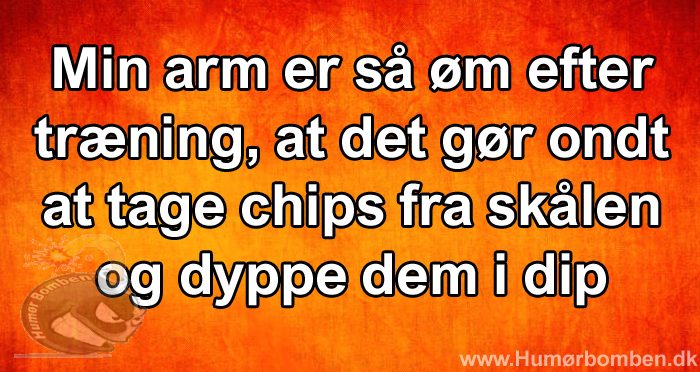 Min arm er så øm efter træning