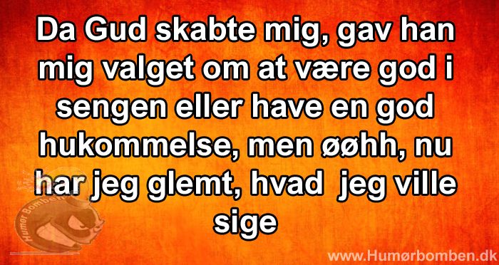 Da Gud skabte mig