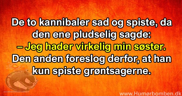 De to kannibaler sad og spiste