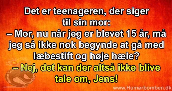 Det er teenageren, der siger