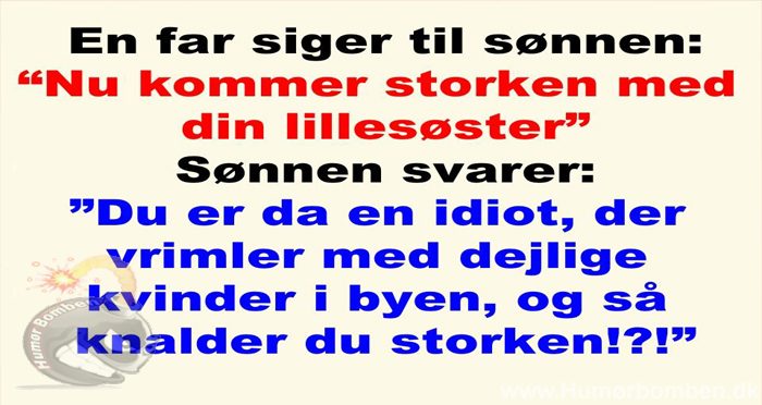 En far siger til sønnen