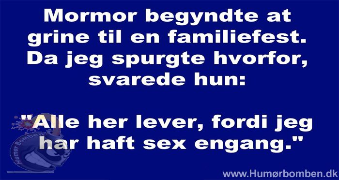 Mormor begyndte at grine til en familiefest