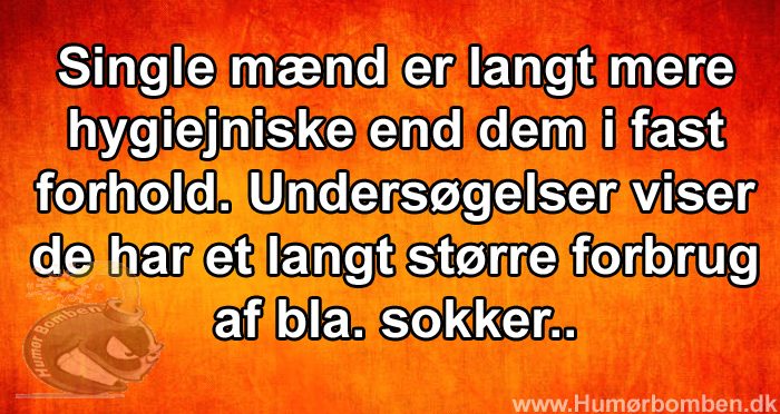 Single mænd er langt mere hygiejniske