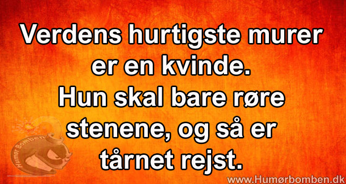 Verdens hurtigste murer er en kvinde
