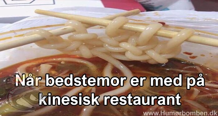 når bedstemor er med på kinesisk restaurant