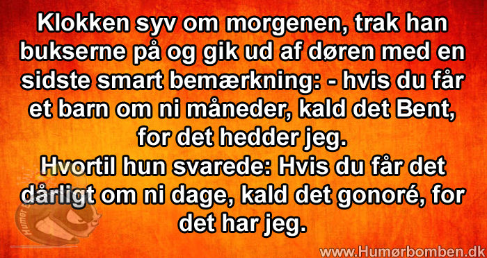 Klokken syv om morgenen