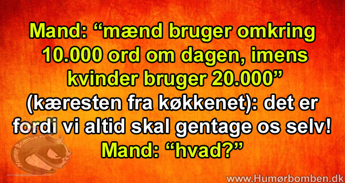 Mænd bruger omkring 10.000 ord om dagen