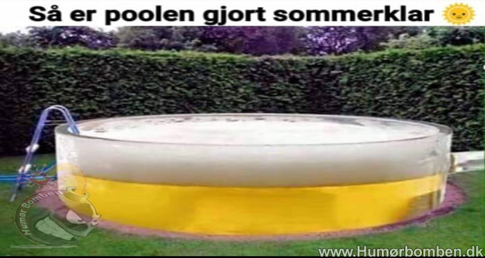 Så er poolen gjort klar