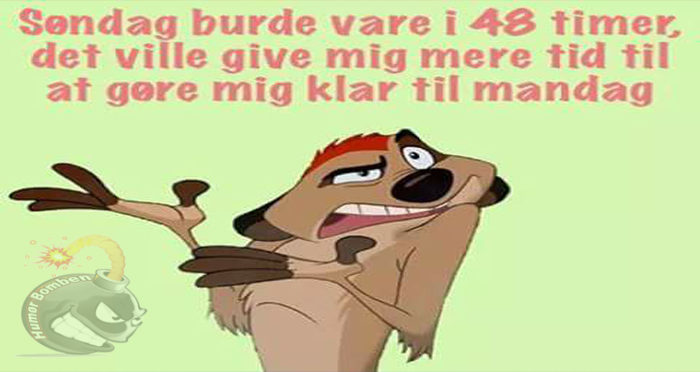 Søndag burde have 48 timer