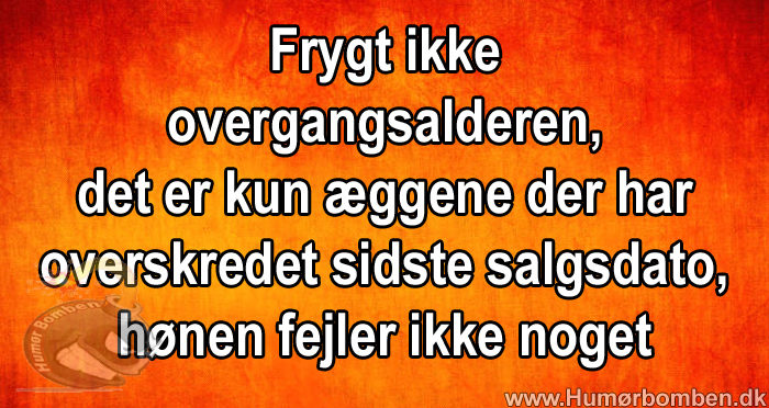 Frygt ikke overgangsalderen