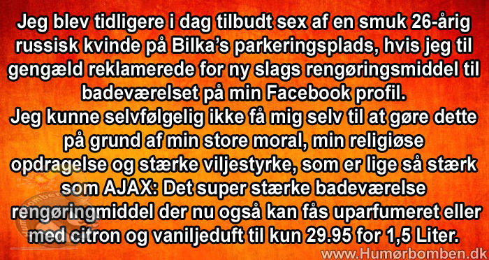 Jeg blev tidligere i dag tilbudt